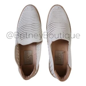 UGG Cream Textured Slip-On Loafers